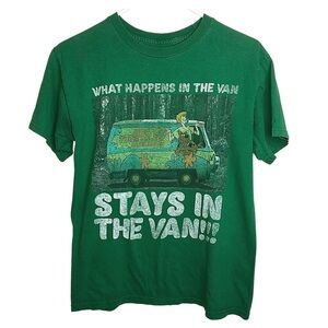 Scooby Doo Men’s Cotton T-shirt What Happens in the Van Stays in the Van Size Sm